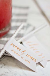 Help your guests get in a festive mood with these DIY paper straw flags - perfect for your upcoming wedding or bridal shower.