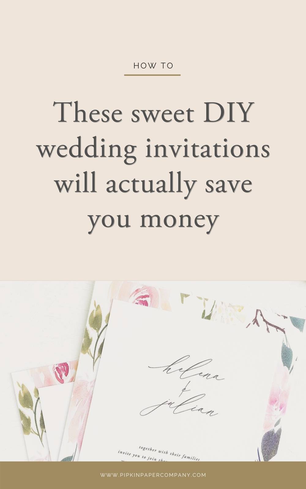 Super Simple Watercolor Wedding Invitations | Pipkin Paper Company