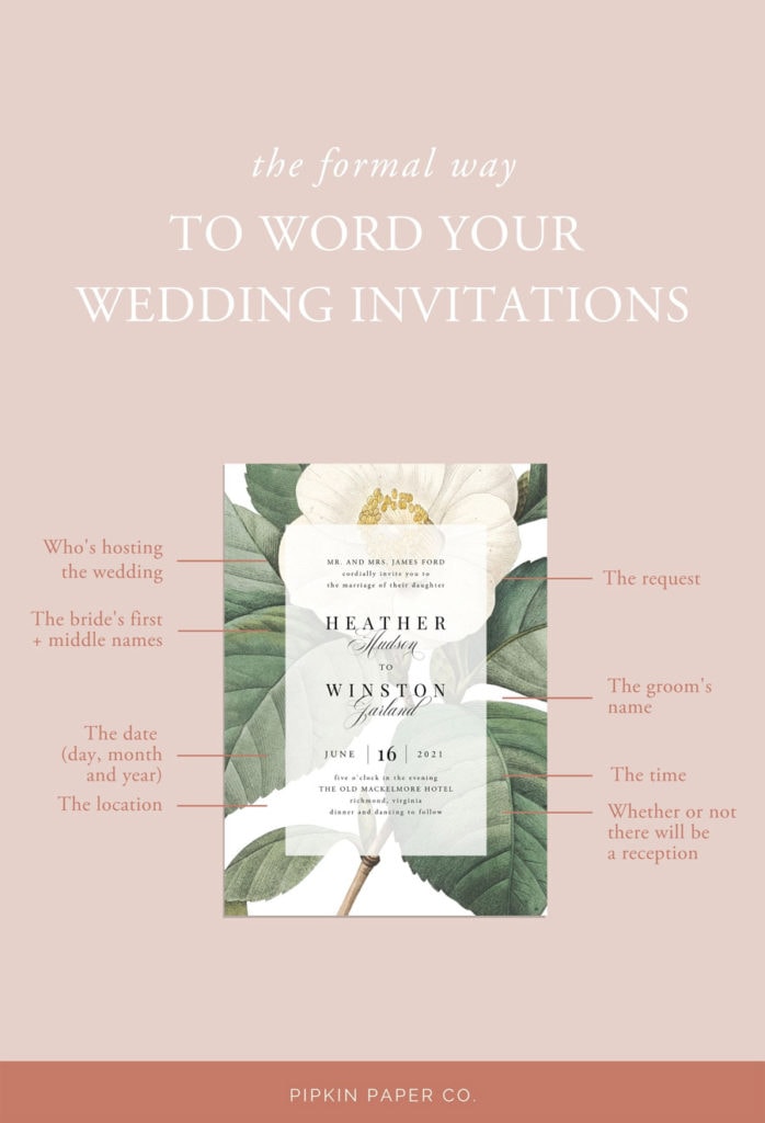 How to Word Wedding Invitations in 5 Minutes Flat | Pipkin Paper Company