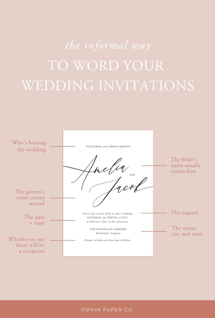 How to Word Wedding Invitations in 5 Minutes Flat | Pipkin Paper Company