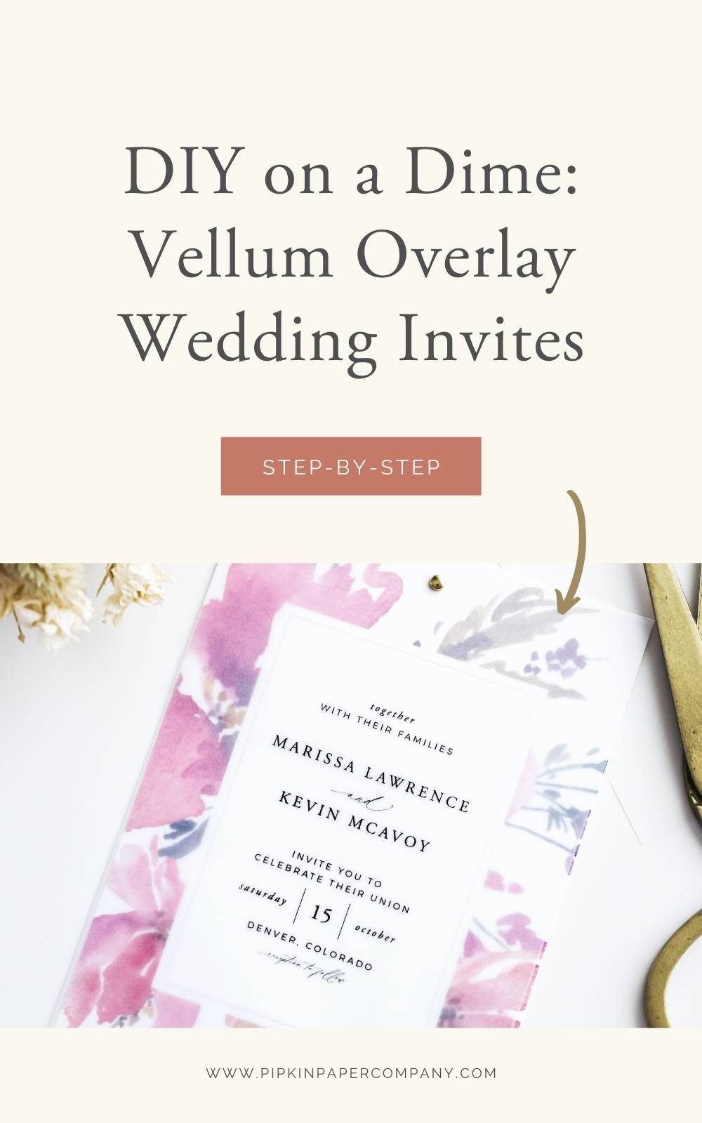 DIY Vellum Wedding Invitations | Pipkin Paper Company