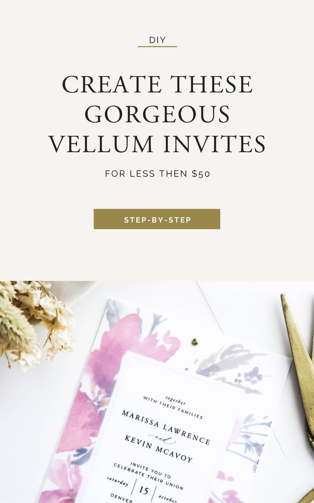 DIY Vellum Wedding Invitations | Pipkin Paper Company