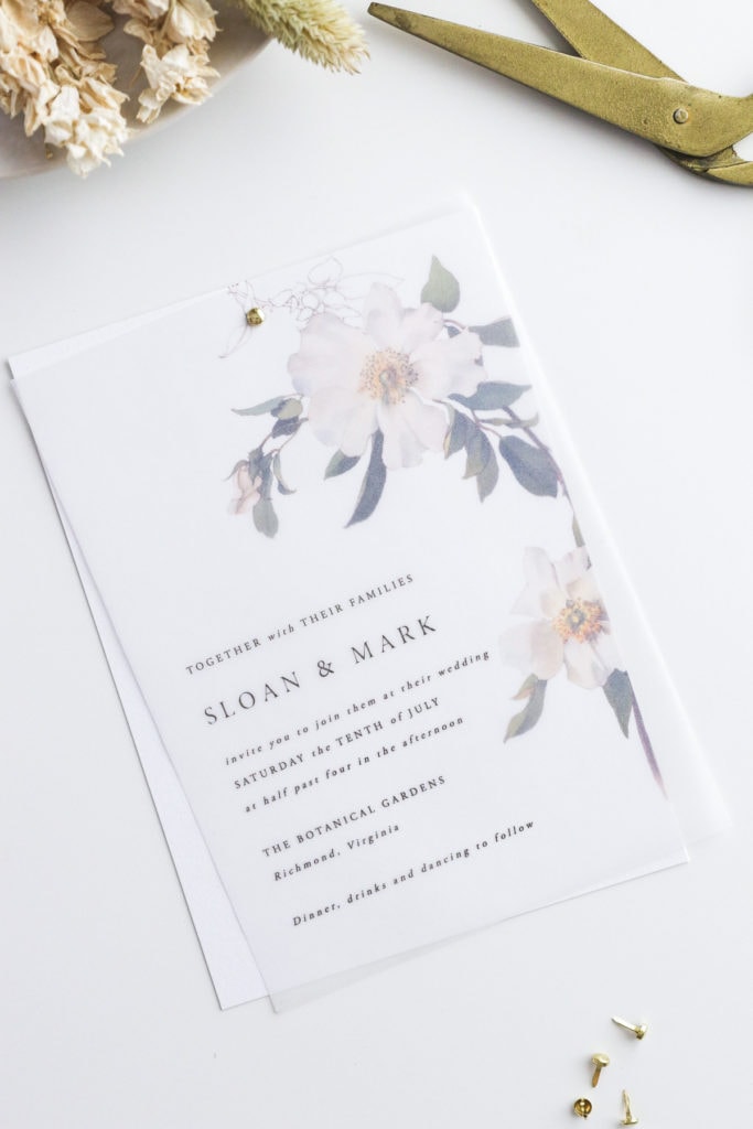 Vellum Paper Wedding Invitations