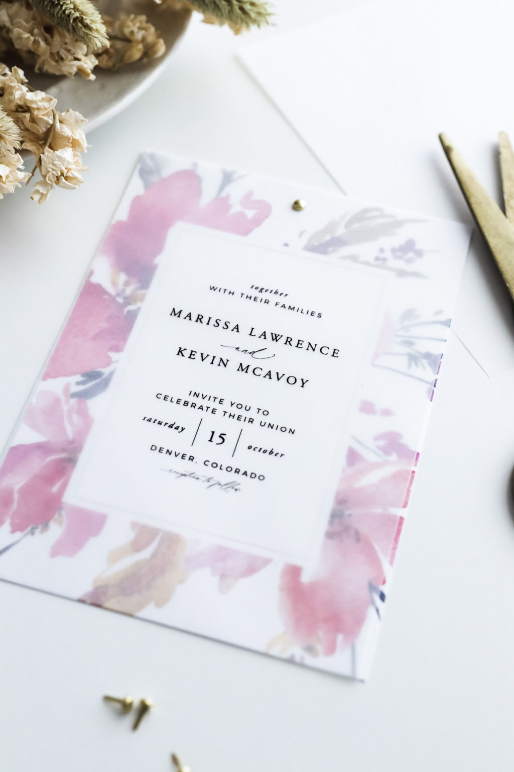 vellum wedding invitations