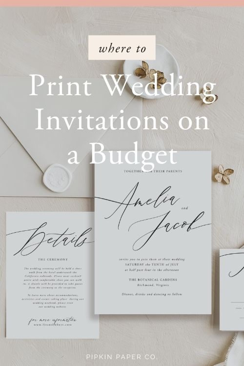 Where to Print Wedding Invitations Online | Pipkin Paper Company